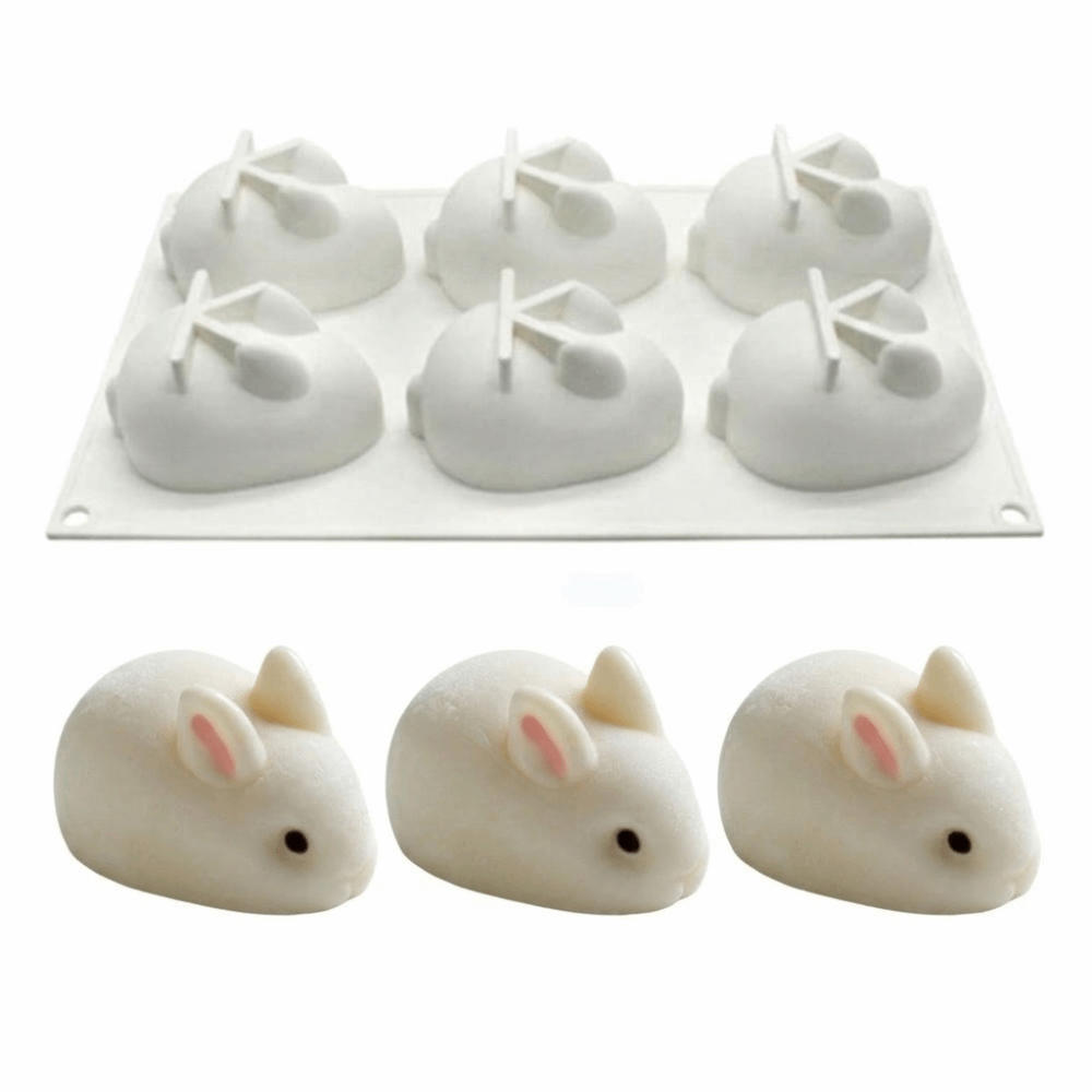 Bunny Cake Mold - Silicone 3D Konijnen Cakevormen, Anti-aanbak Silicone