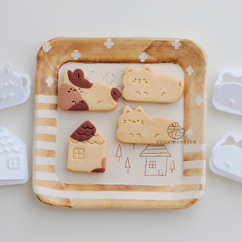 Bunny Cake Mold - Cartoon Dieren Cookie Cutter Dier Leuke