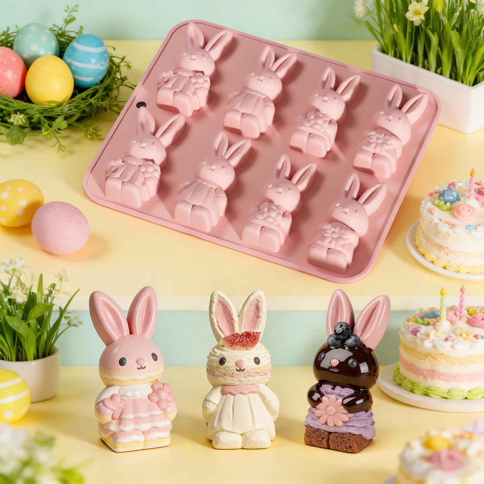 Bunny Cake Mold - Creatieve paashaas siliconen cakevorm, makkelijk te