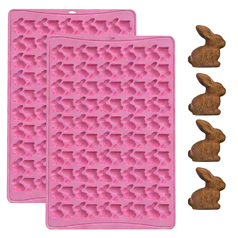 Bunny Cake Mold - 1 stuk 100 vakjes 3D konijnenkoekjesvorm
