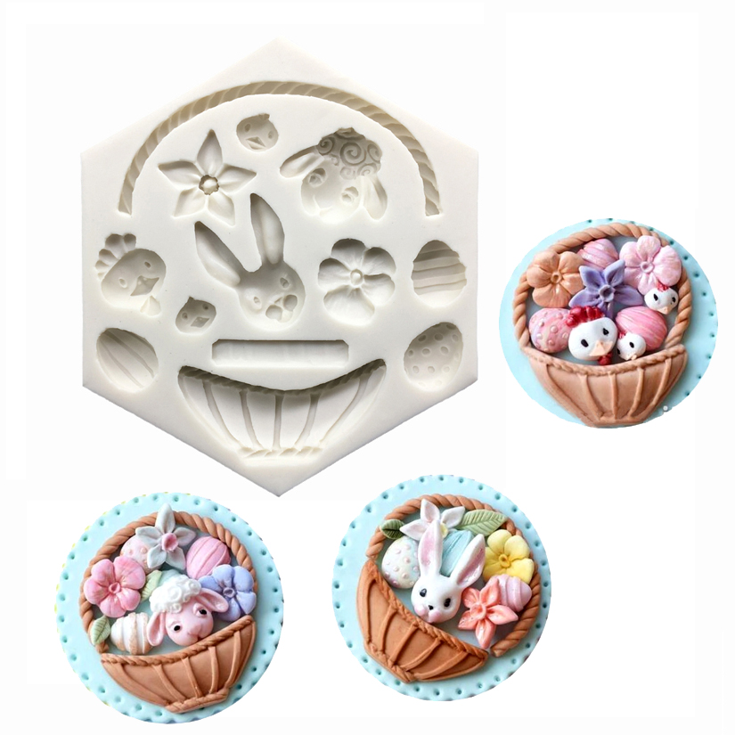 Bunny Cake Mold - Paashaas siliconen mal fondant taartdecoratie gereedschap