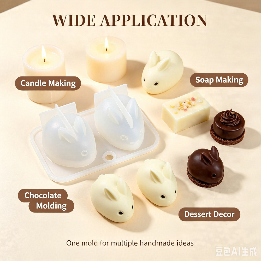3D Mini Konijn Siliconen Mal F - Bunny Cake Mold recensie en prijs